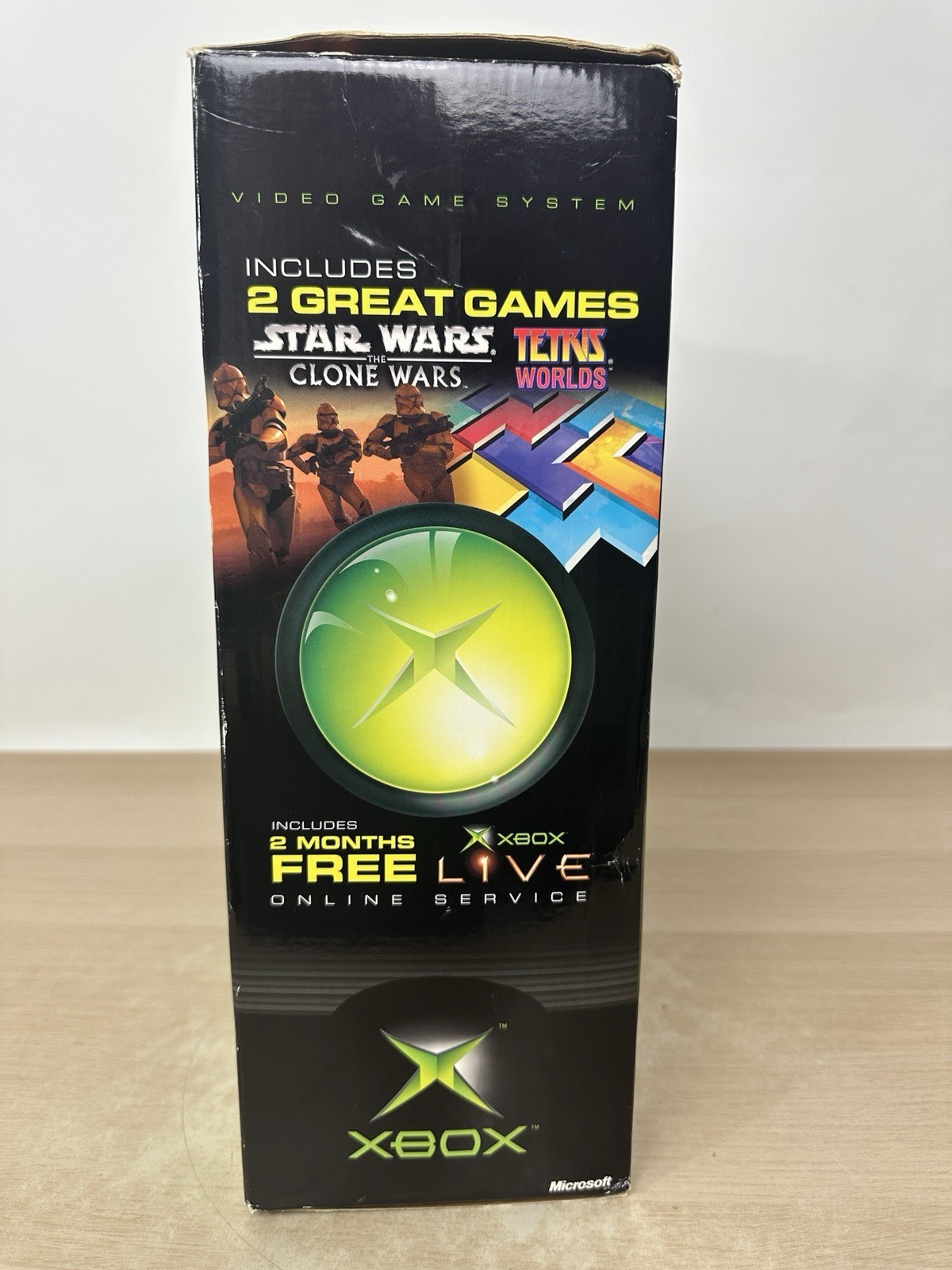Microsoft Xbox Tetris/Star Wars Console Bundle w/ Original Box – No Game – READ!
