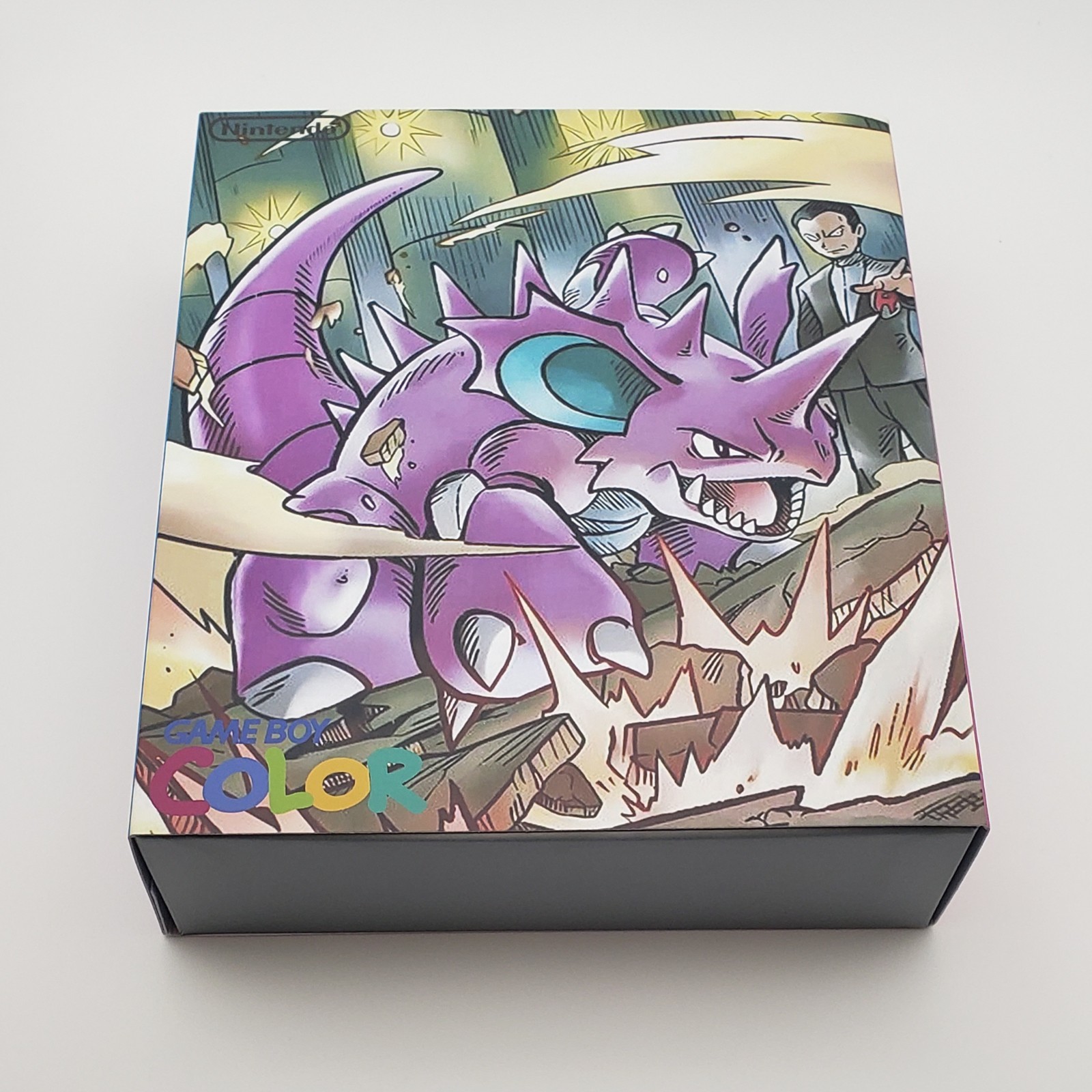 Laminated OLED Screen – Nidoking Game Boy Color w/ Case – New Speaker, Recapped