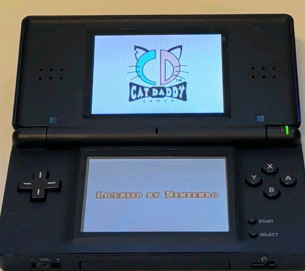 Blue Nintendo DS Lite W/ Stylus & 2 Games Tested NICE