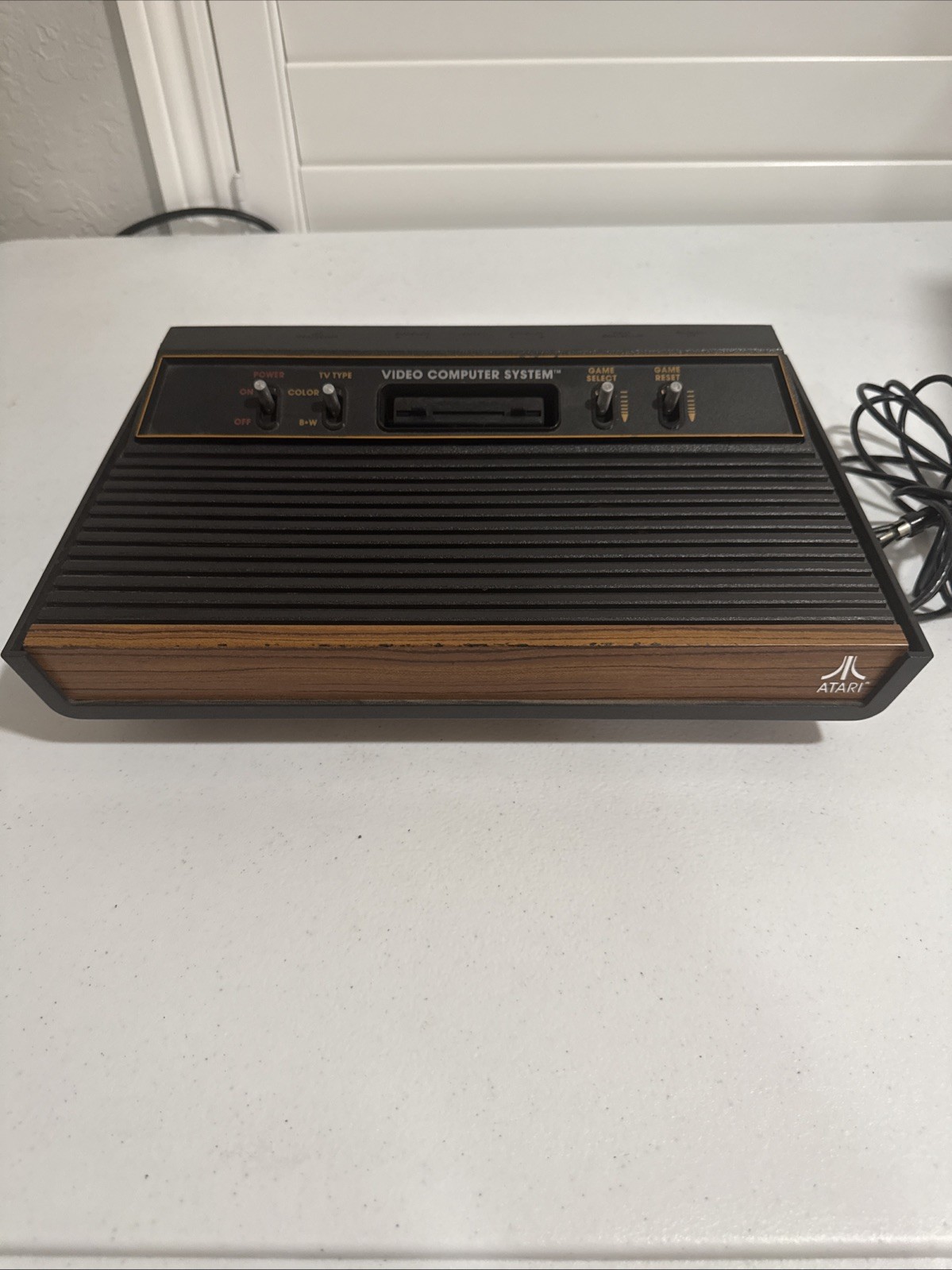 Atari 2600 Console CX2600 Wood Grain UNTESTED