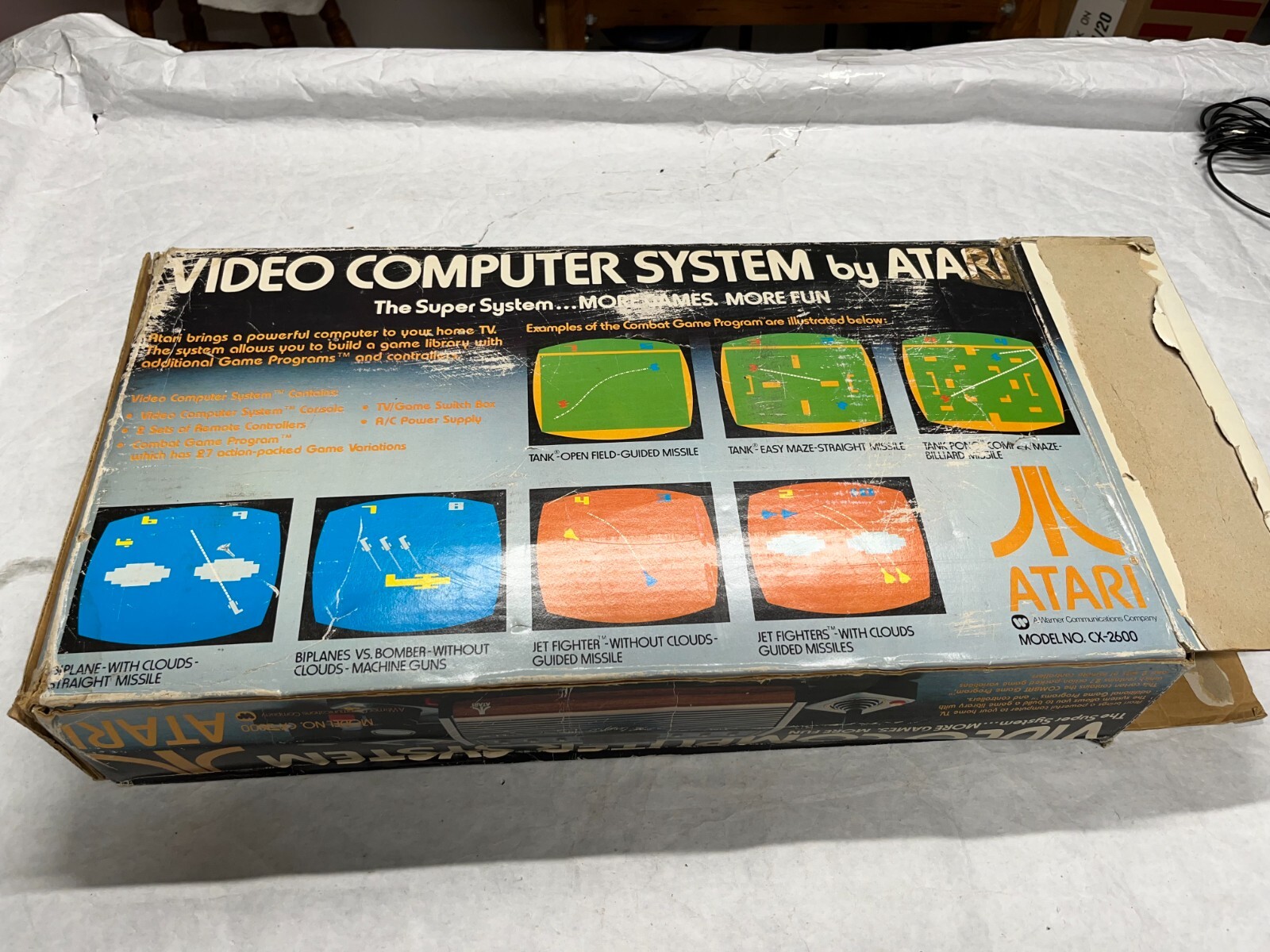 1982 ATARI VCS CX2600 *6 Switch* Console System in Original Matching Box Package