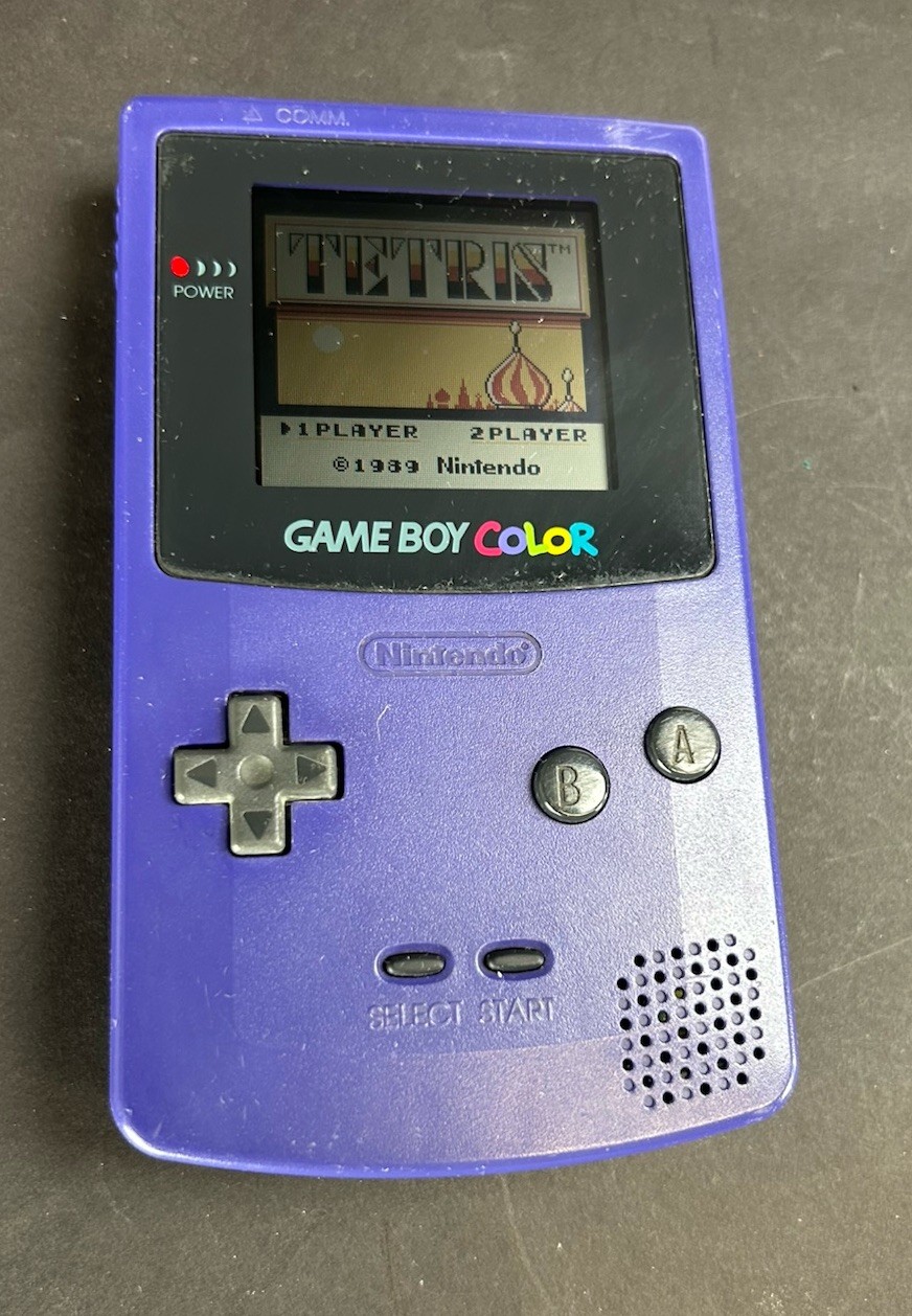 1998 Game Boy Color Grape CGB-001 Works