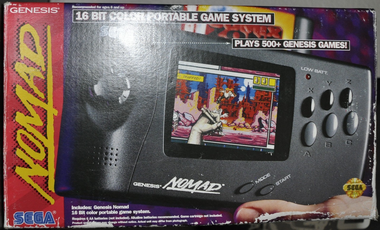 Sega Nomad System (Genesis) [CIB] – Boxed, w/ Battery Pack & Manual, Worn Box
