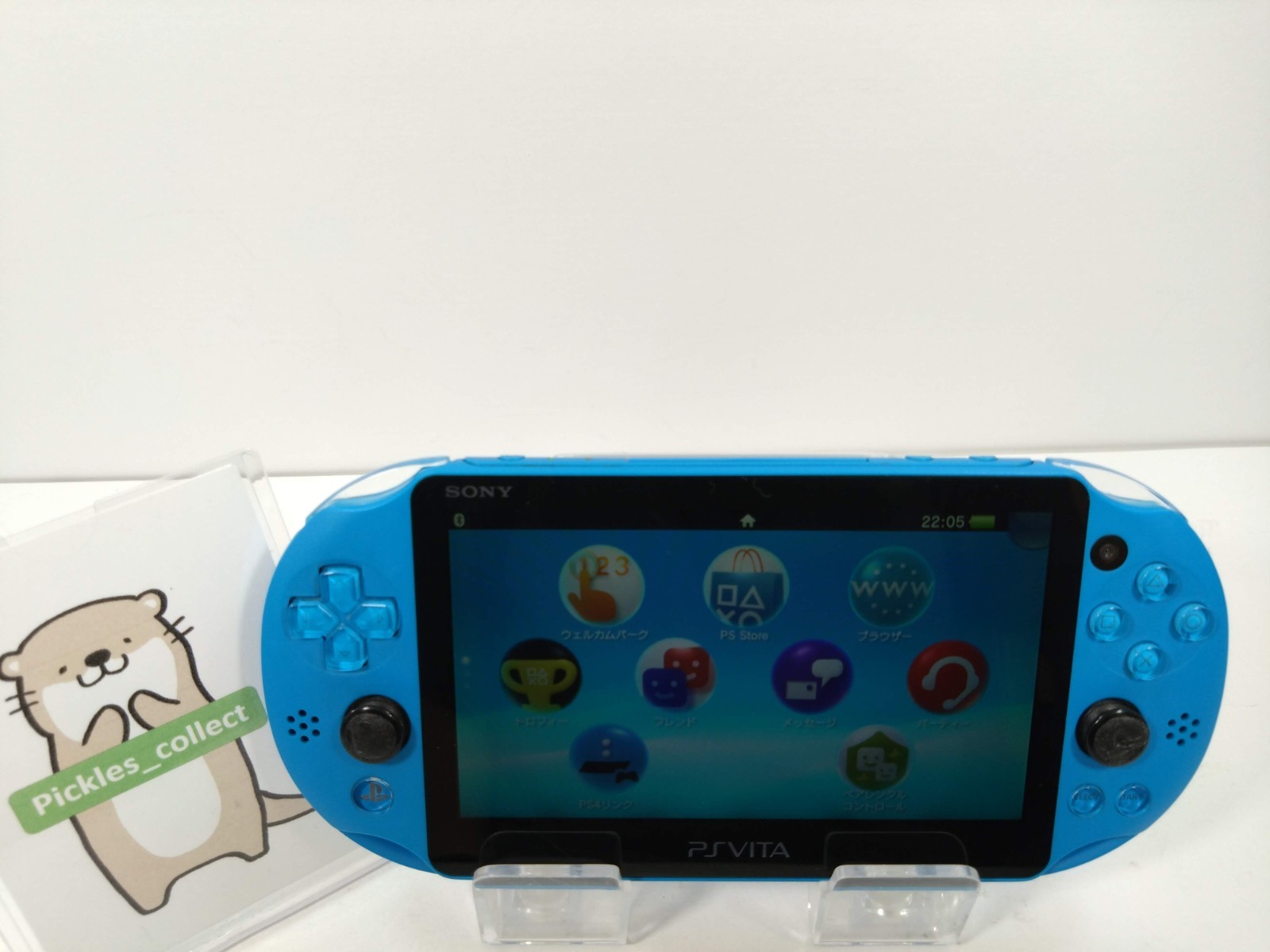 Sony PS Vita Aqua Blue PCH-2000 ZA23 Console only Wi-Fi PSV Slim Tested 0528K