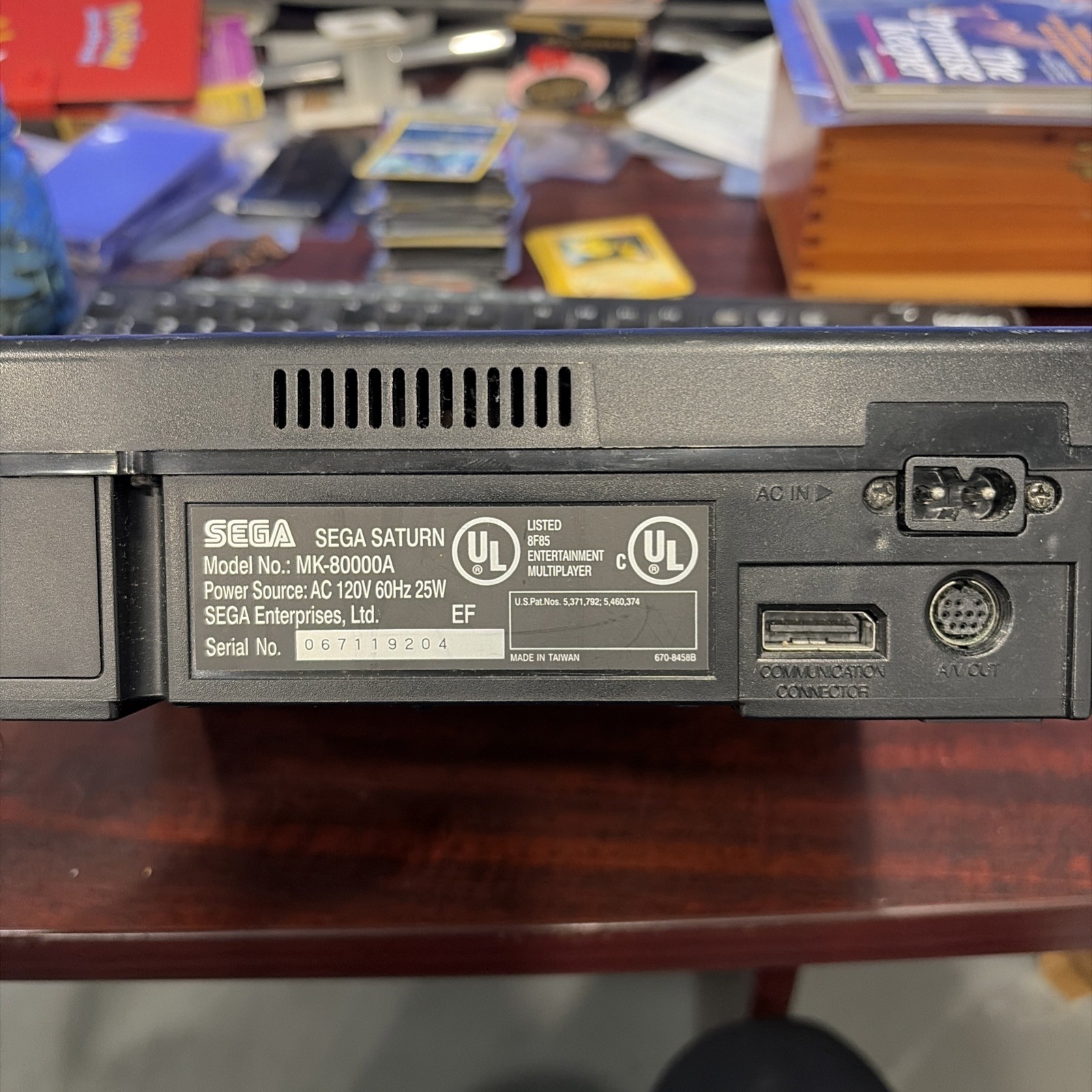Sega Saturn MK-80000A Console Black Working W/ Controller and 17 games & backup
