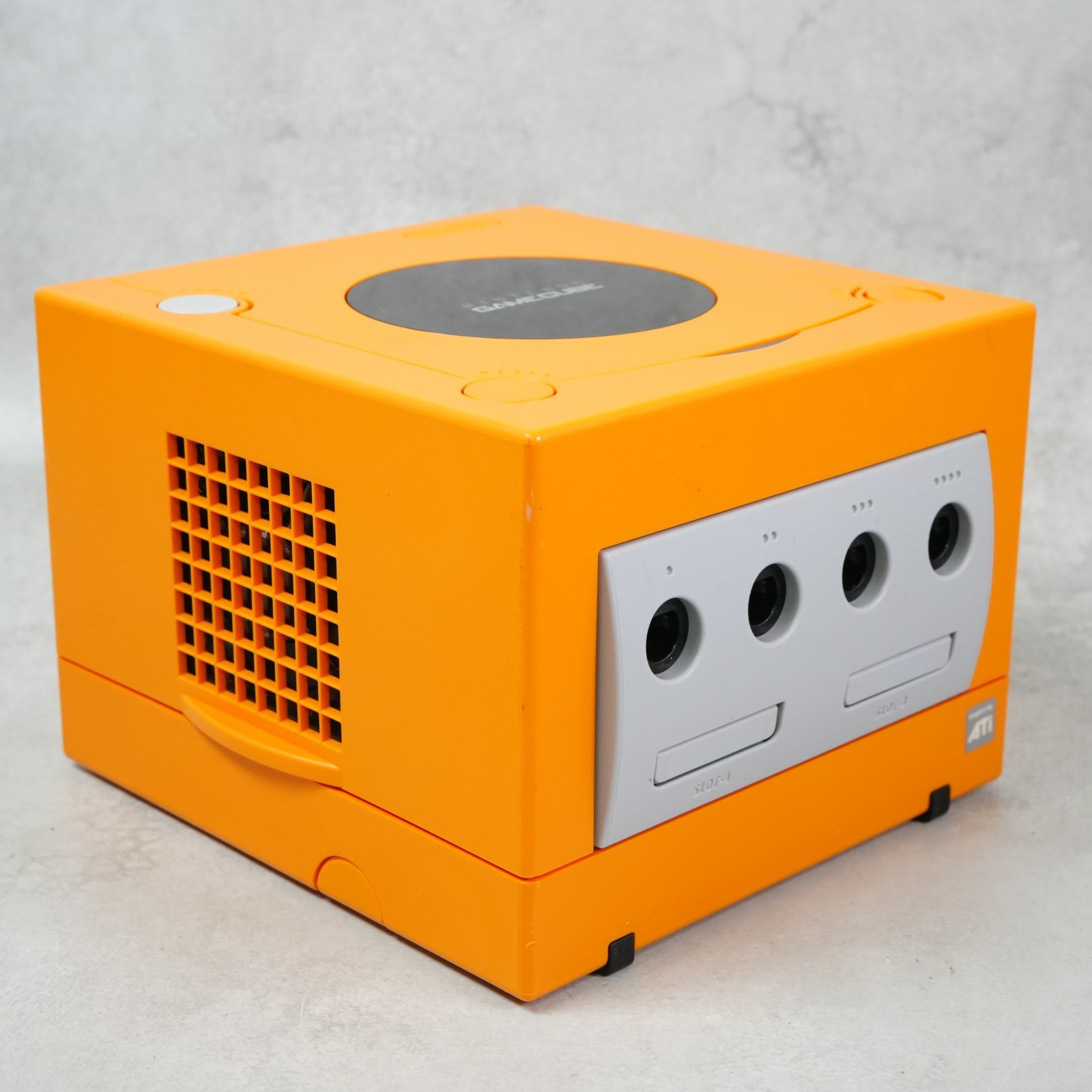 GameCube Orange Console DOL-001 NTSC U-C/J Region Switch Mod Nintendo w/ Cable