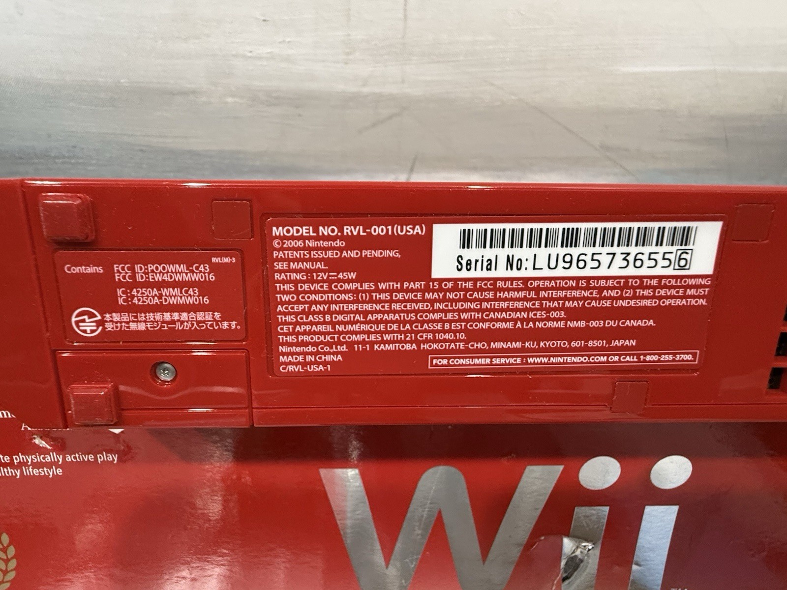 Nintendo Wii Red Console & Box RVL-001 (USA) Super Mario Bros. 25th Anniversary