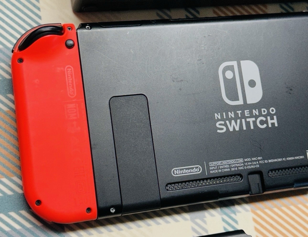 Nintendo Switch V1 Game Console HAC-001 Red/Blue Joy cons Tested/Working 00215