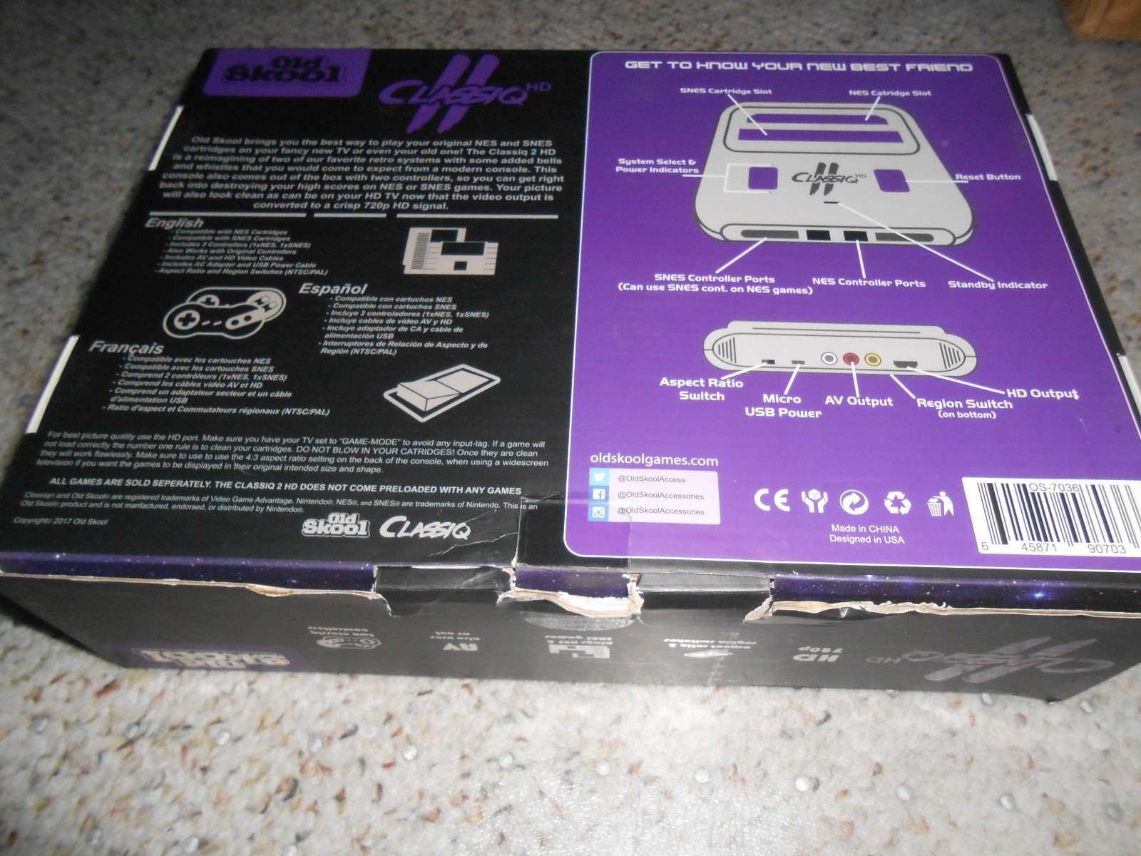 Classiq 2 Twin Video Game Console HD 720p SNES/NES OLD SKOOL NTSC PAL HDMI