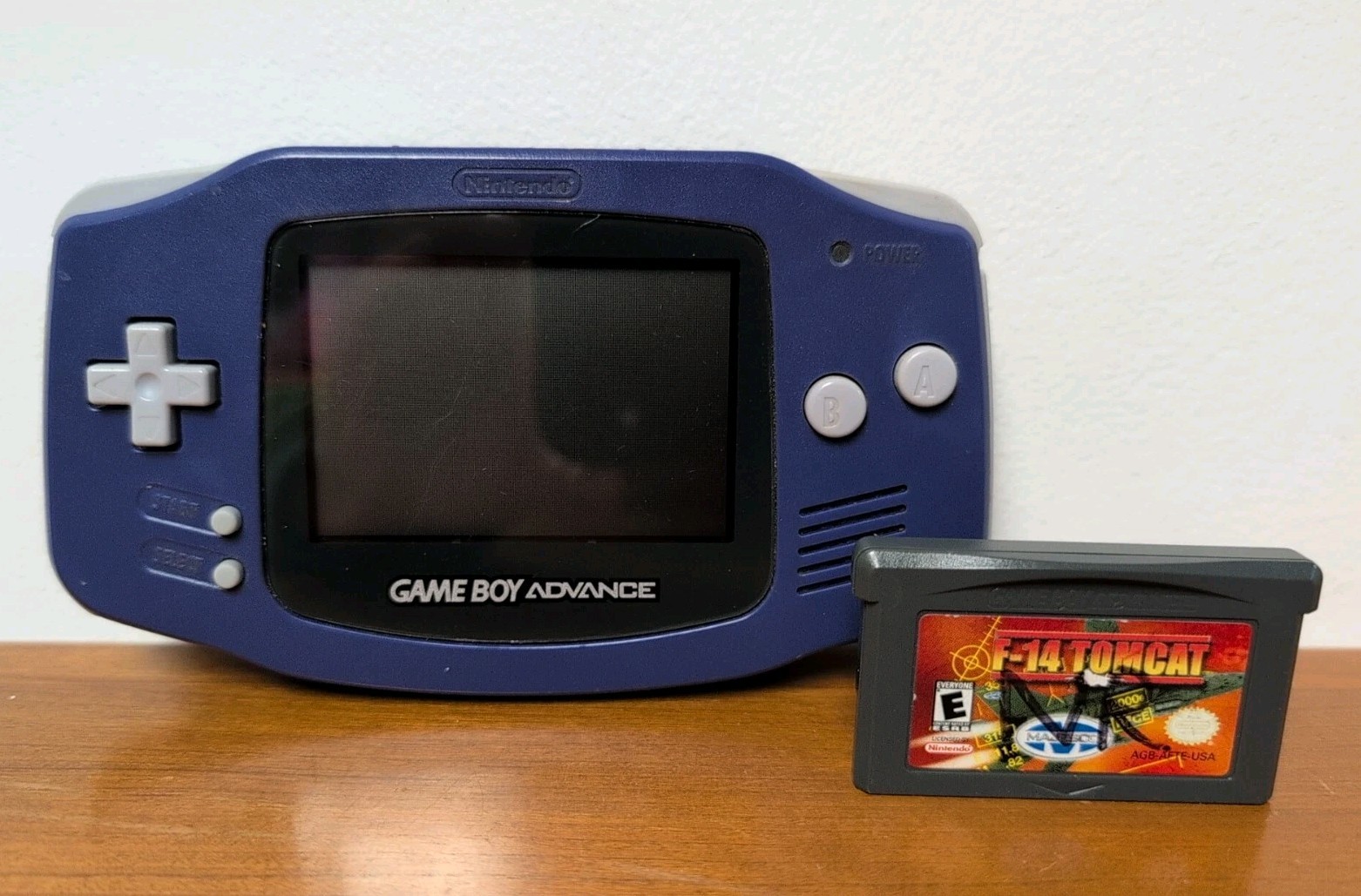 Nintendo Game Boy Advance Handheld System GBA Indigo Tested F-14 Cartridge Game