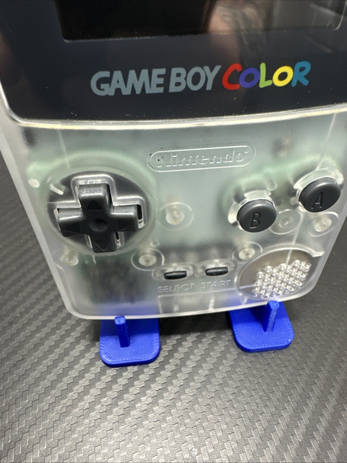 Nintendo Gameboy Color CGB-001 Transparent Clear Handheld System No Sound