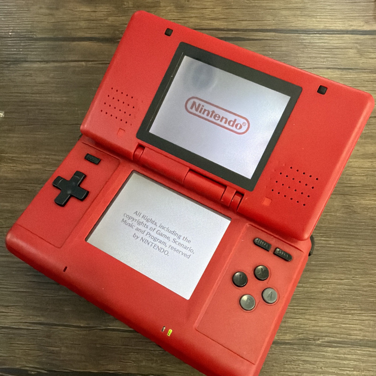 Original Nintendo Red DS Console New XY Pokemon Shell/Screens/Broke Digitizer
