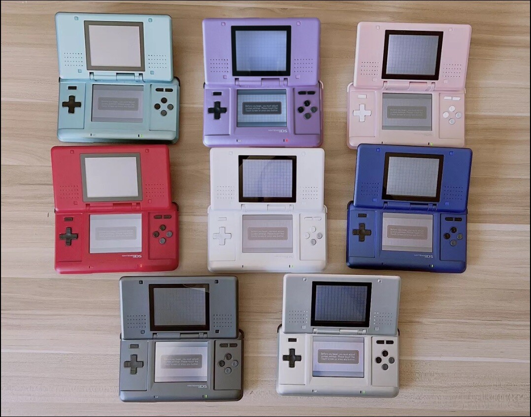 Original Nintendo DS Console Handheld green red pink white purple black silver