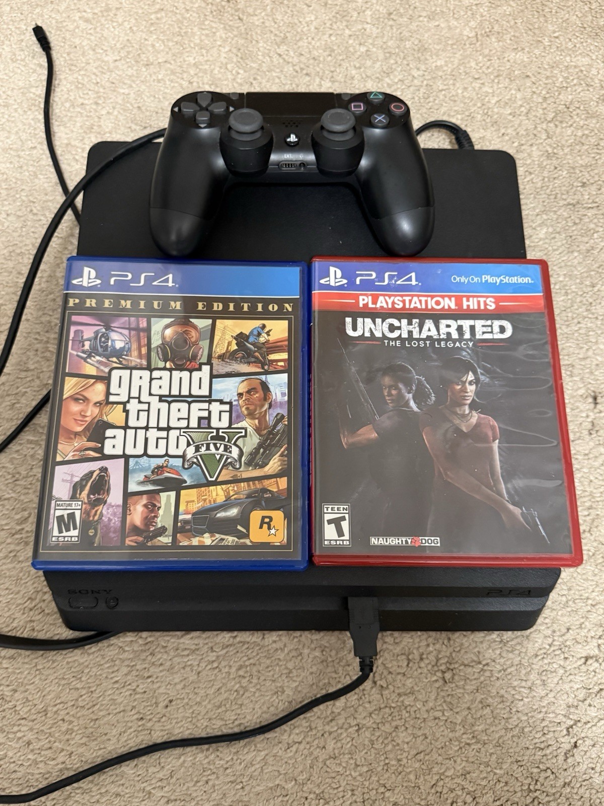 Sony PlayStation 4 Slim Black 1TB Gaming Console Digital Original