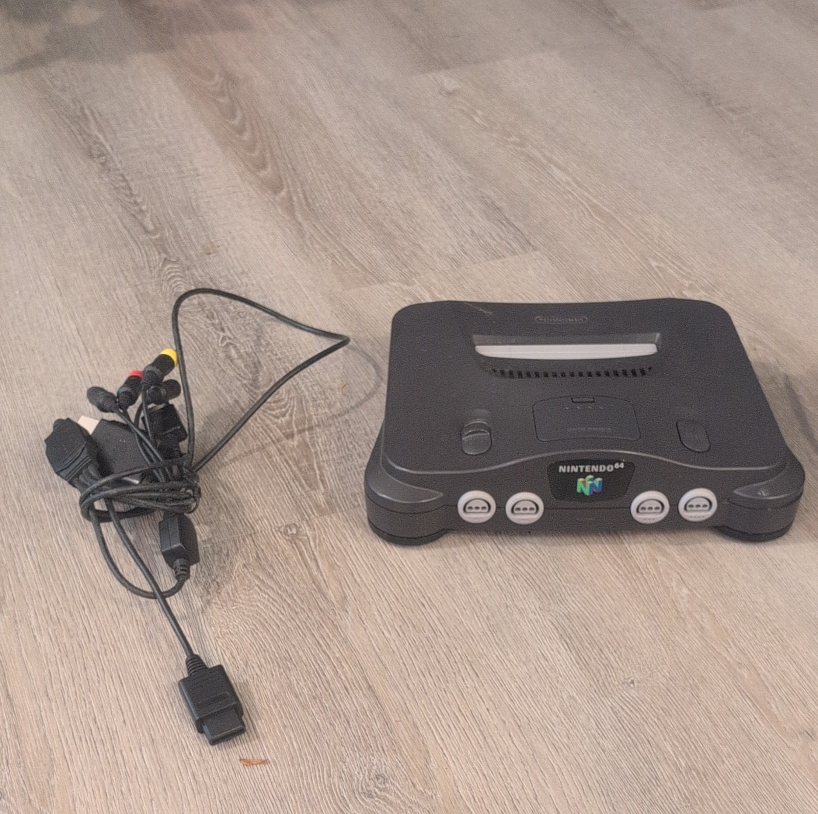 Nintendo 64 Black Video Game Console, Component RCA, Multiplayer, Home Console
