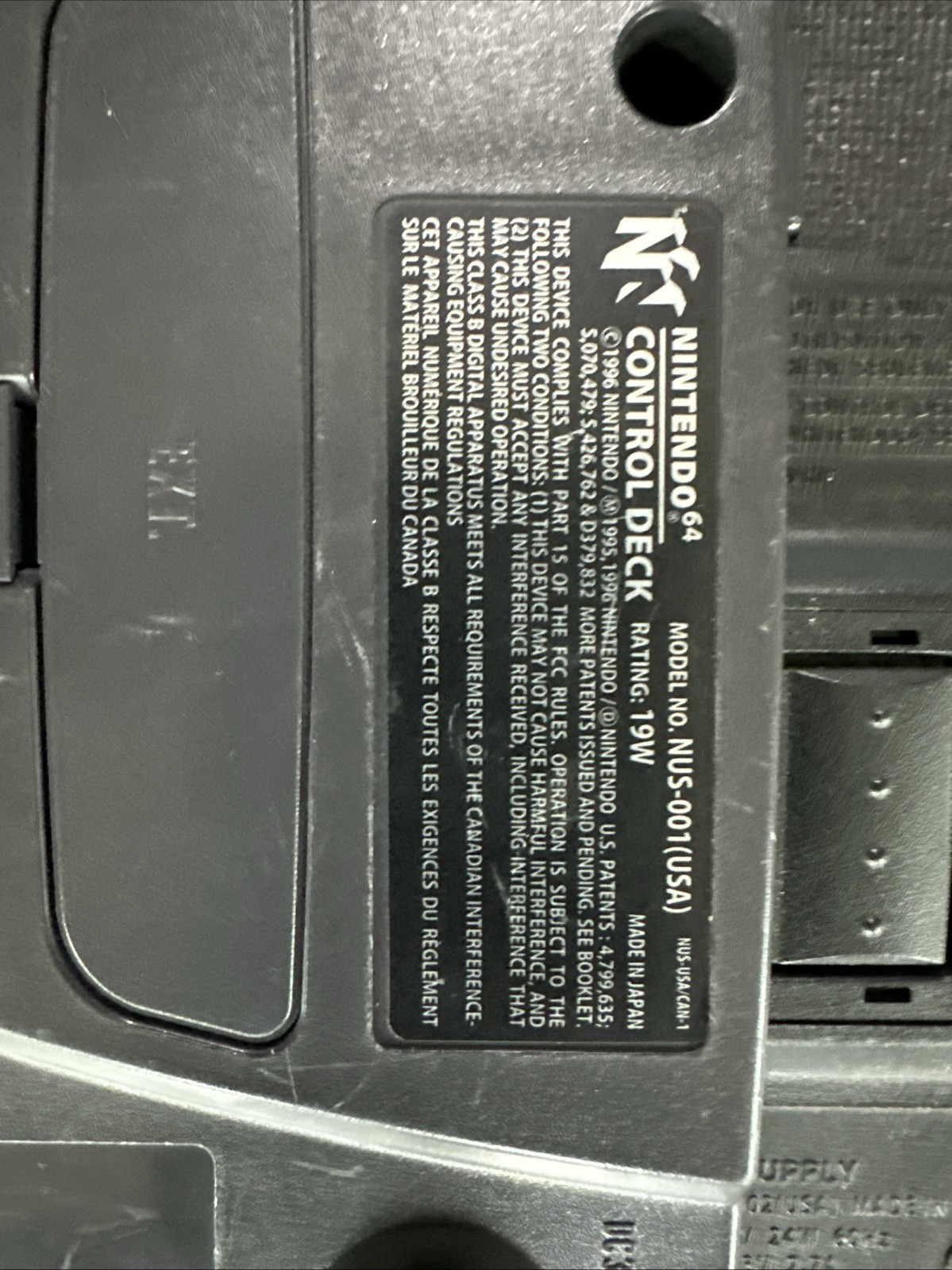 Nintendo 64 System 32MB Home Console Only- Charcoal Gray