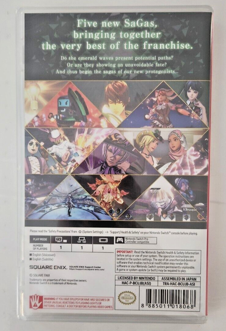 SaGa Emerald Beyond Switch Brand New Game Special (2024 RPG English Cover)