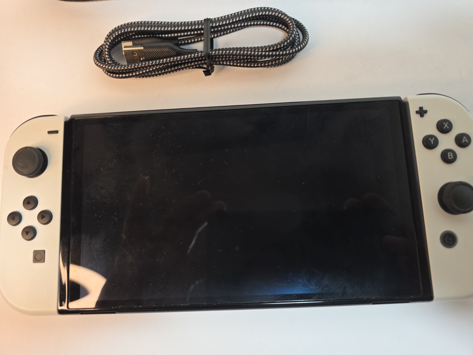 Nintendo Switch OLED Model Handheld Gaming Console White Black USB-C