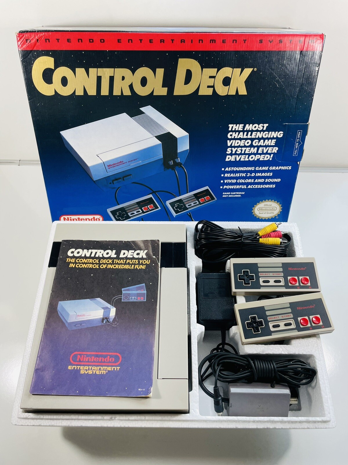 NES Nintendo Control Deck Console Complete in Box CIB Working Clean & Restored