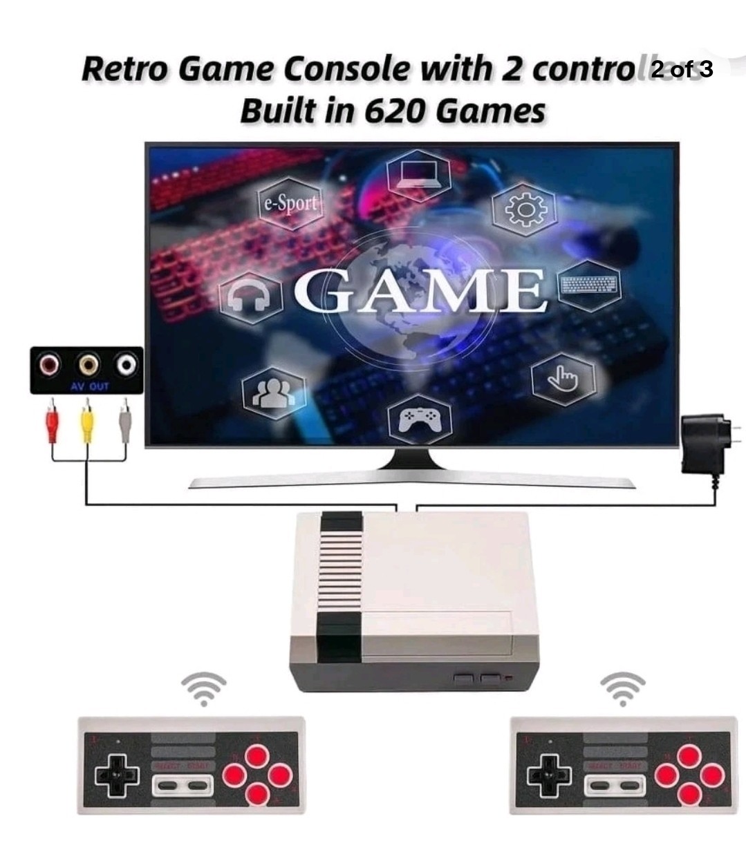 Mini Game Anniversary Edition Entertainment System Built-In 620 Classic Games