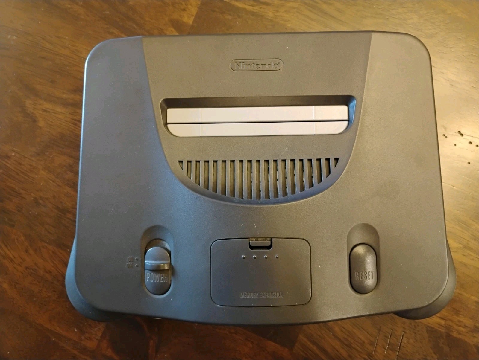 NINTENDO N64 CONSOLE NUS-001 WITH 2 CONTROLLERS, CABLES, & 1 GAME- TESTED