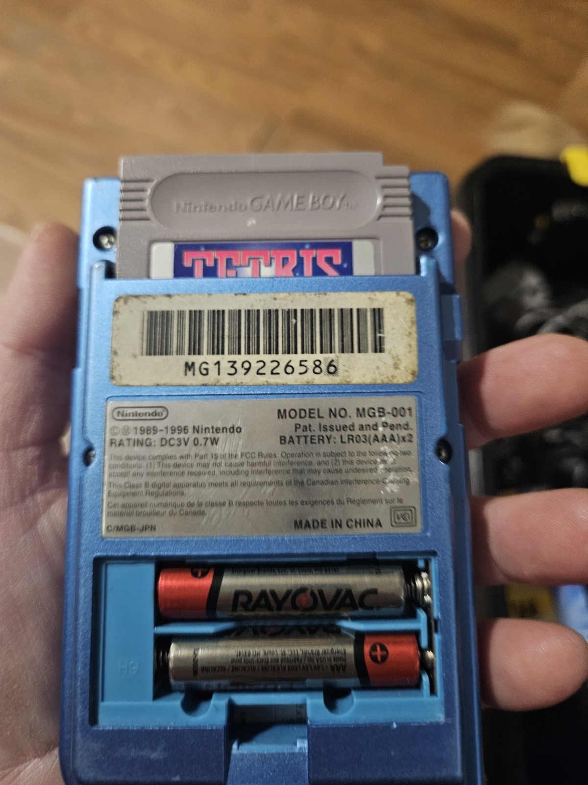 Nintendo Game Boy Pocket –Blue – Tested & Working- No Battery Cover- W/tetris