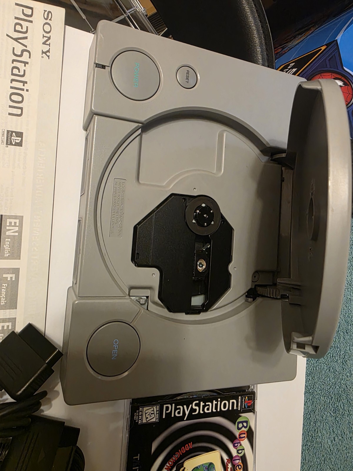 Sony PlayStation 1 Lot One Console One Game And Two Controllers See Description