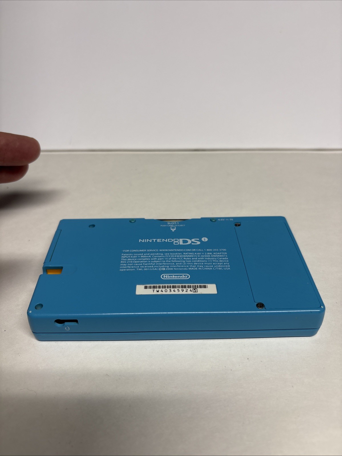 Nintendo DSi Handheld Game Console TWL-001 Teal Blue No Charger Or Stylus Tested