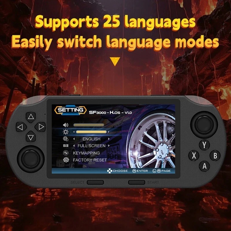 SF3000 Retro Game Handheld Console IPS Player Emulator 4.5 Inch With 20000 Games