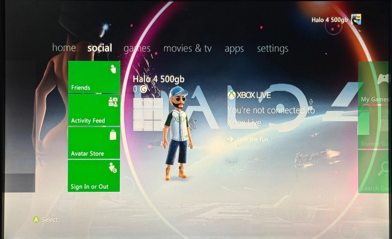 Microsoft Xbox 360 halo 4 console 500gb Hdd Powerbrick Halo Figure 4 Controller