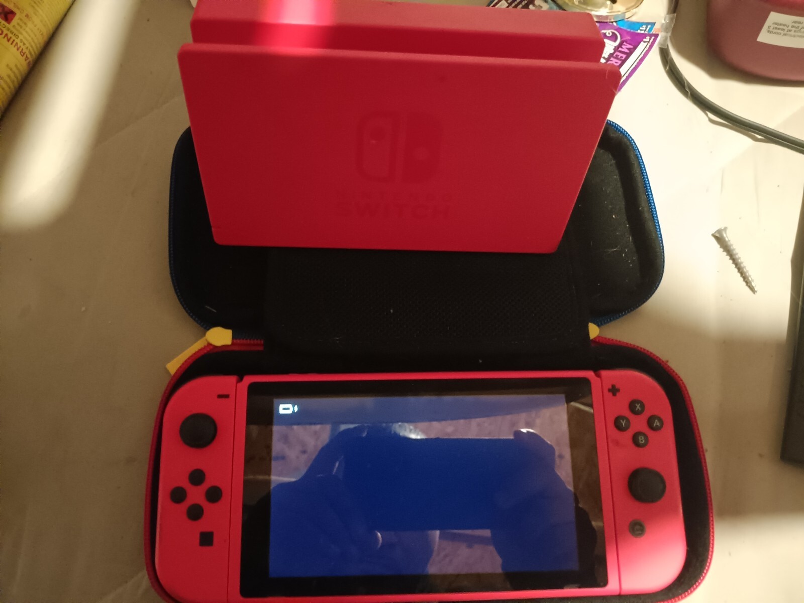 Nintendo Switch HAC-001(-01) Mario Choose One Bundle 32GB Console – Black/Red