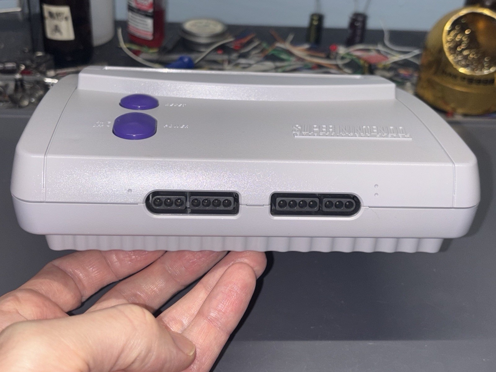 Ultimate SNES RGB Super Nintendo Console Mini Jr. 1 Chip Region Region LED
