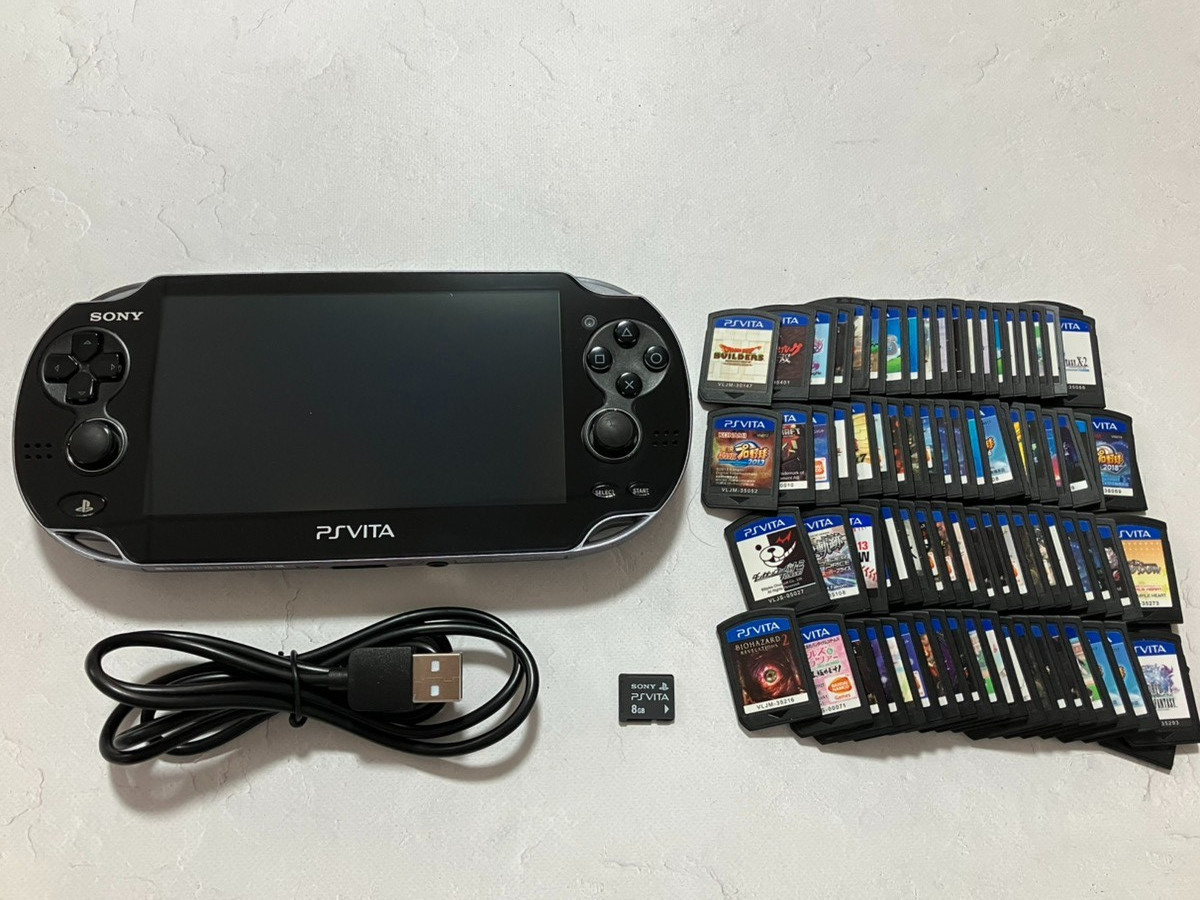 Sony PS Vita PCH-2000 Console with charger / Memory card random 2 games　from US