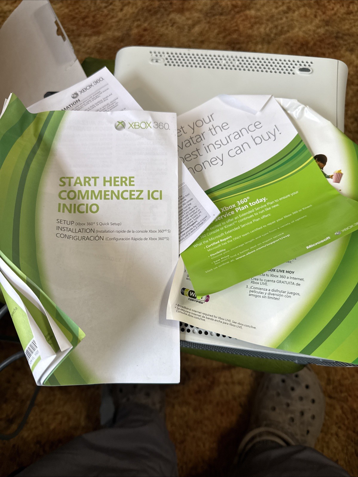 Microsoft Xbox 360 Pro White HDMI Tested & Working With Extras In Box Hard Drive