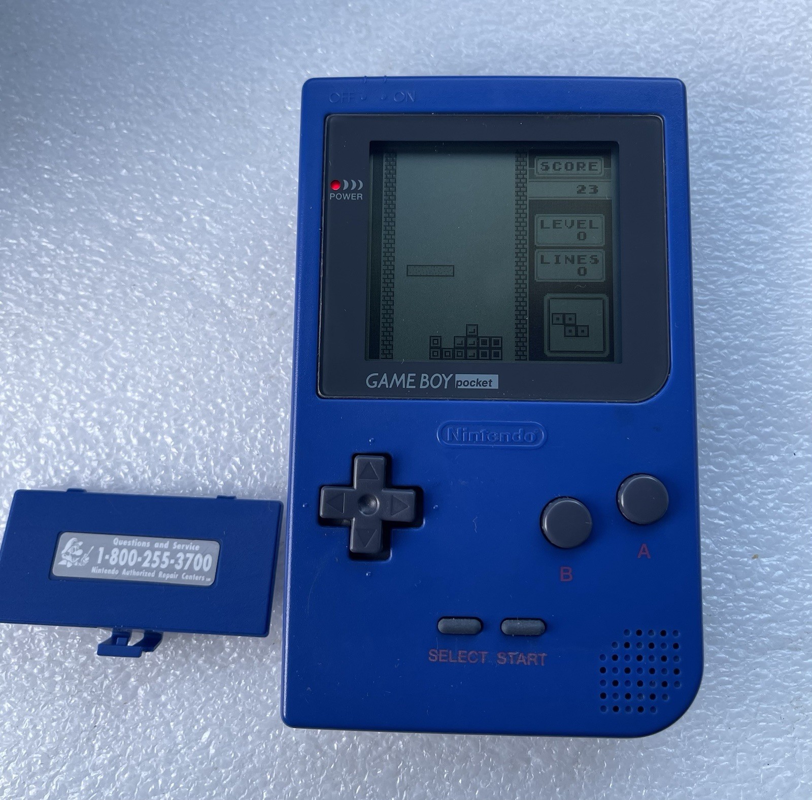 Nintendo Game Boy Pocket Blue Handheld Console MGB-001 Tetris & accessories