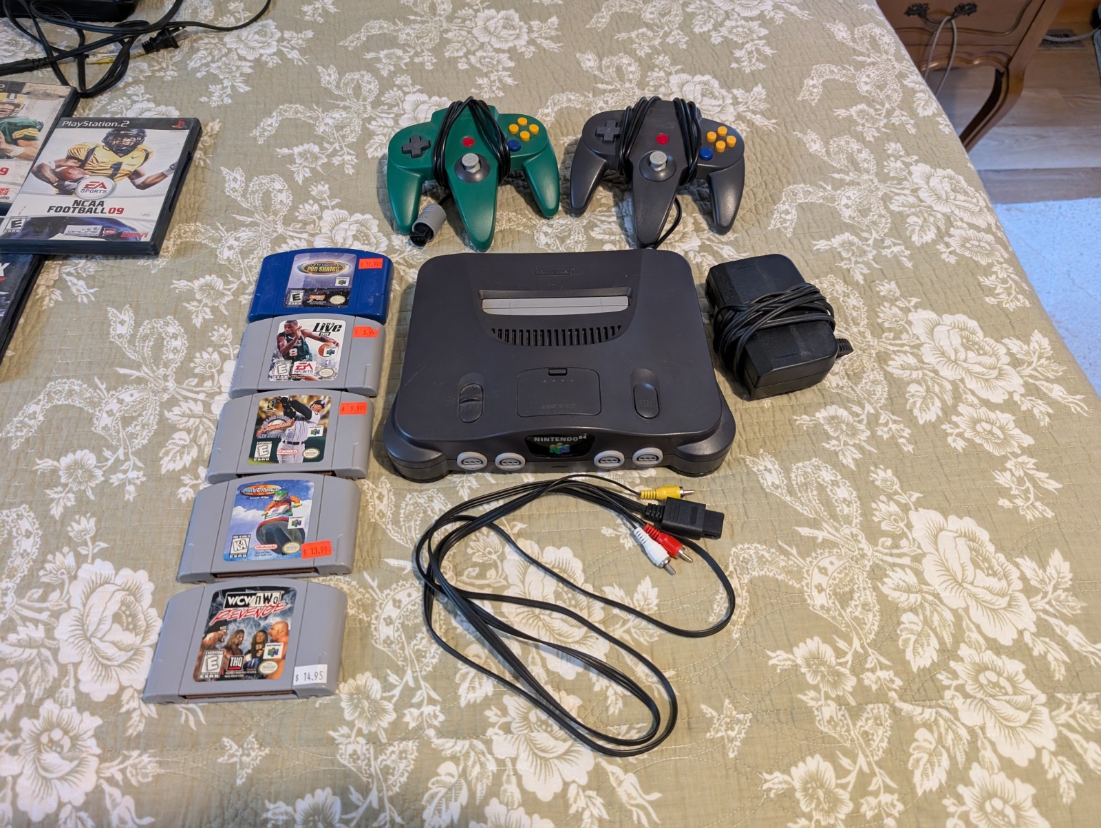 Nintendo 64 with Games, Two Controllers and Hookups Tested Working