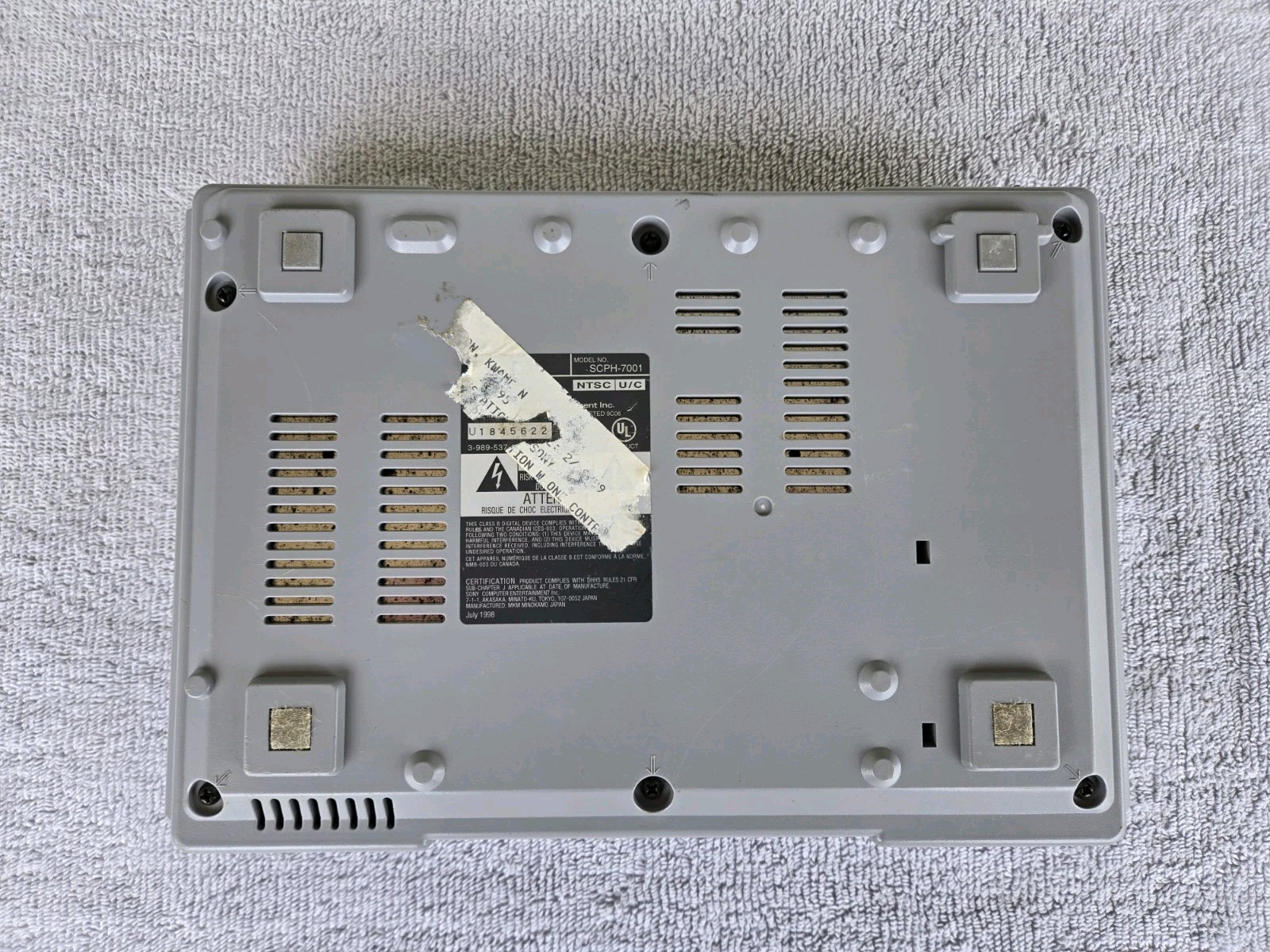 Original Playstation 1 PS1 Grey Game System Console Mod. SCPH-7001
