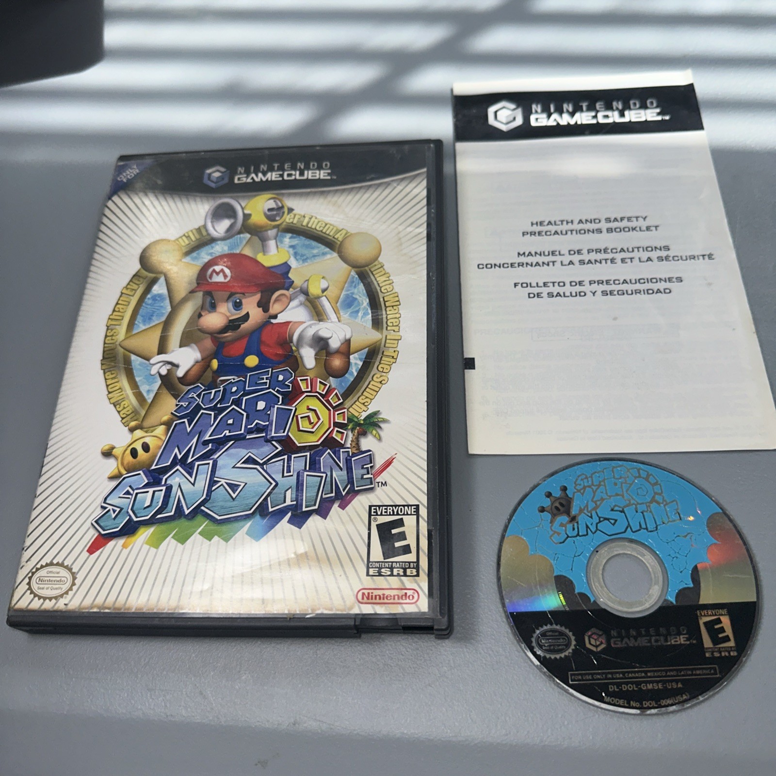Super Mario Sunshine (Nintendo GameCube, 2002) Tested / No Manual Polished Disc