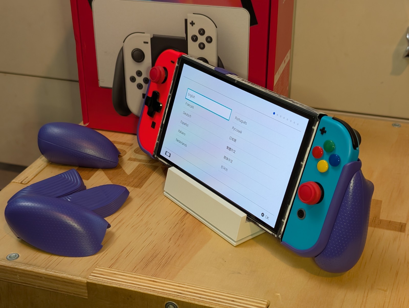 Nintendo Switch OLED Model – White bundle w/ extra controllers & accessories