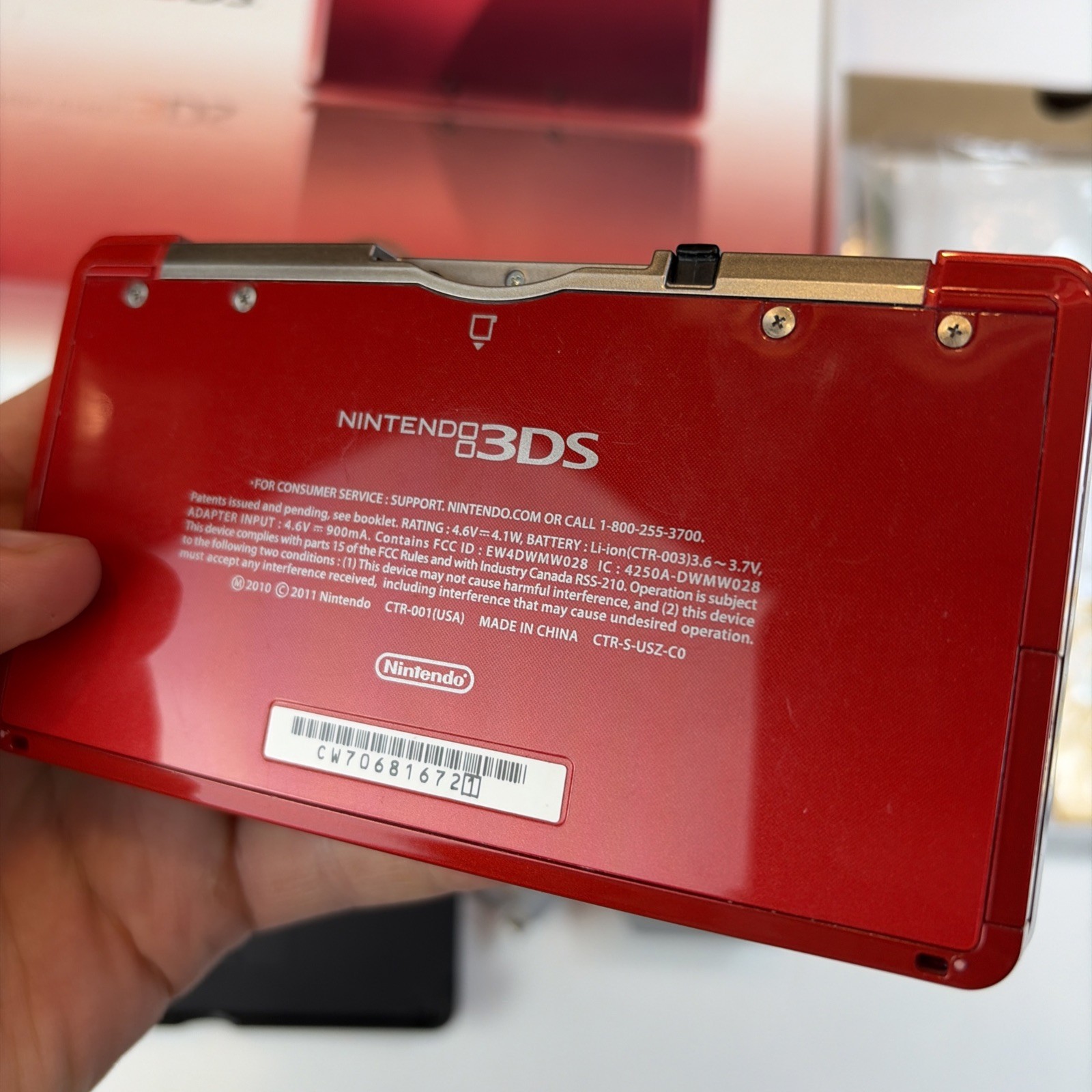 Nintendo 3DS Handheld System (CIB) – Flame Red US Model Complete Box CIB
