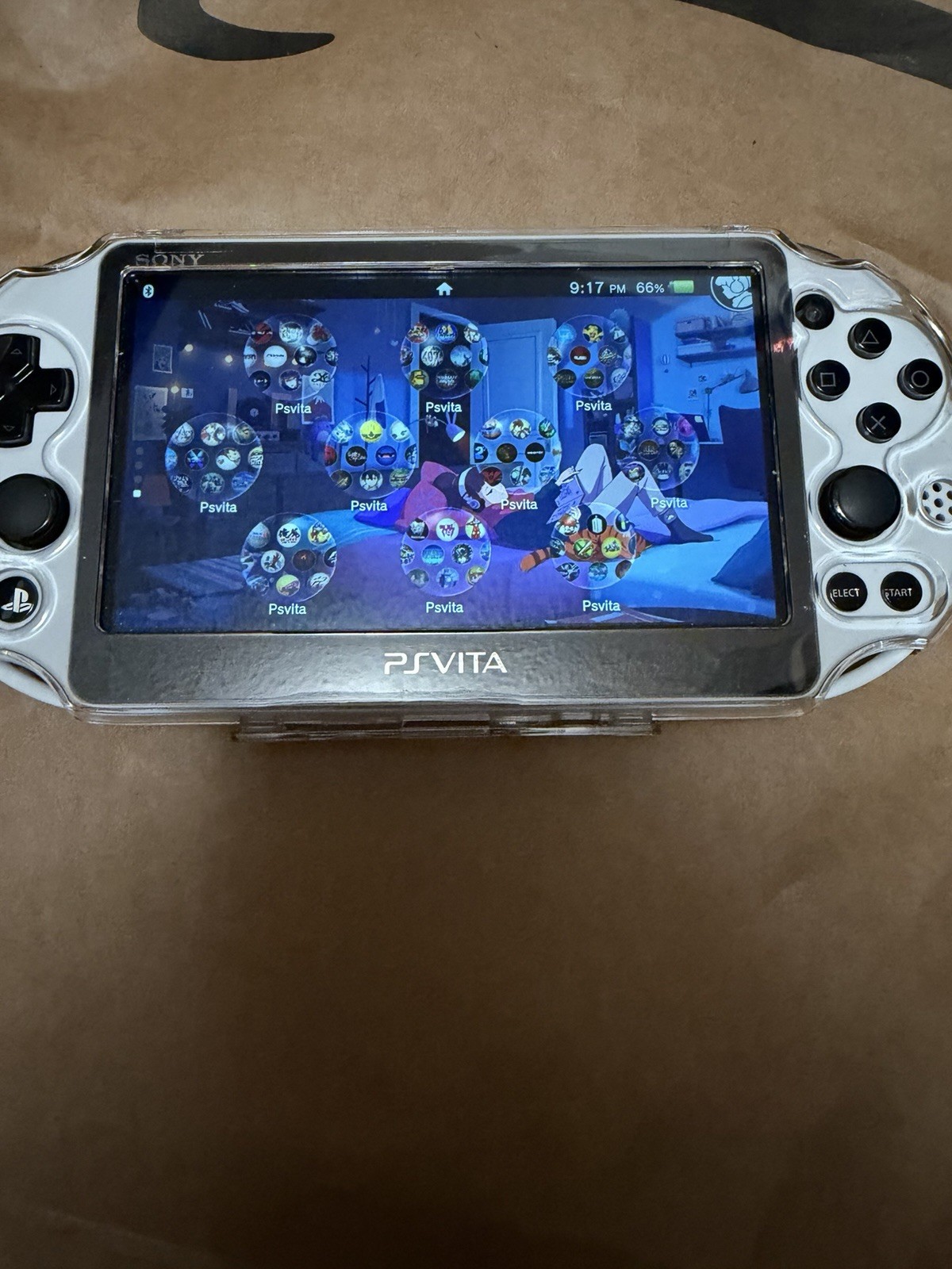PS Vita PCH-2000 Slim Black and White with Charger Tested Working