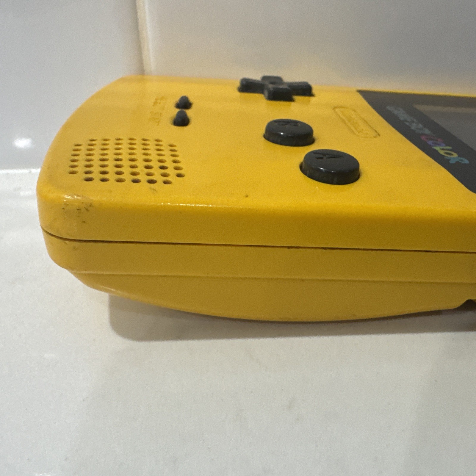 Nintendo Game Boy Color Console CGB-001 Dandelion Yellow Tested Works 1998 Read