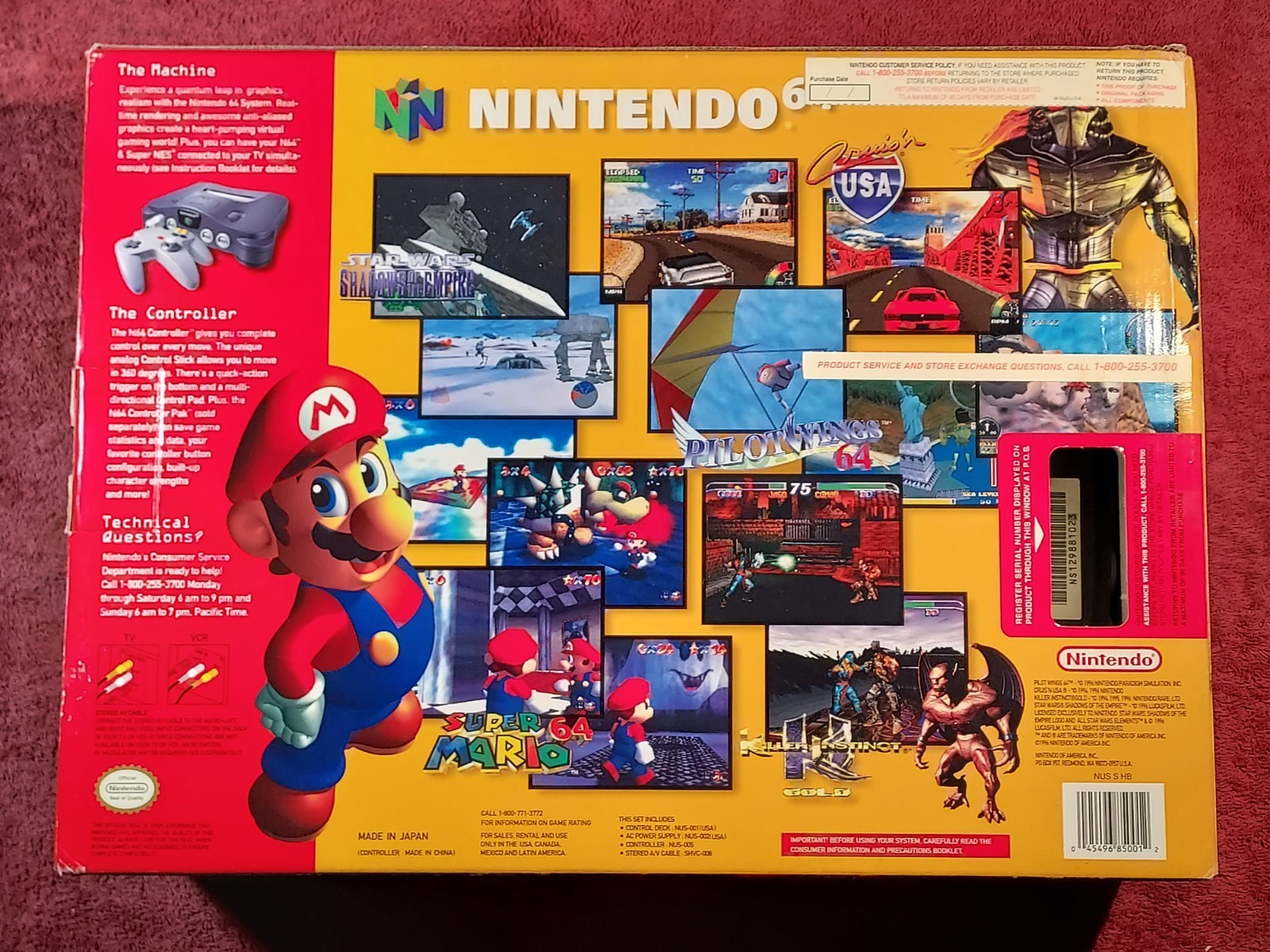 Nintendo 64 System 32MB Home Console – 100% Complete In Box – Authentic – Tested