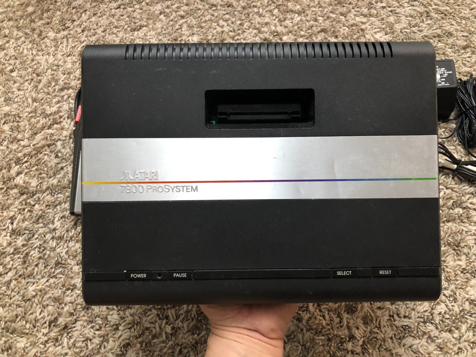 Atari 7800 Console with 2 Proline Controllers Cleaned and Tested Working
