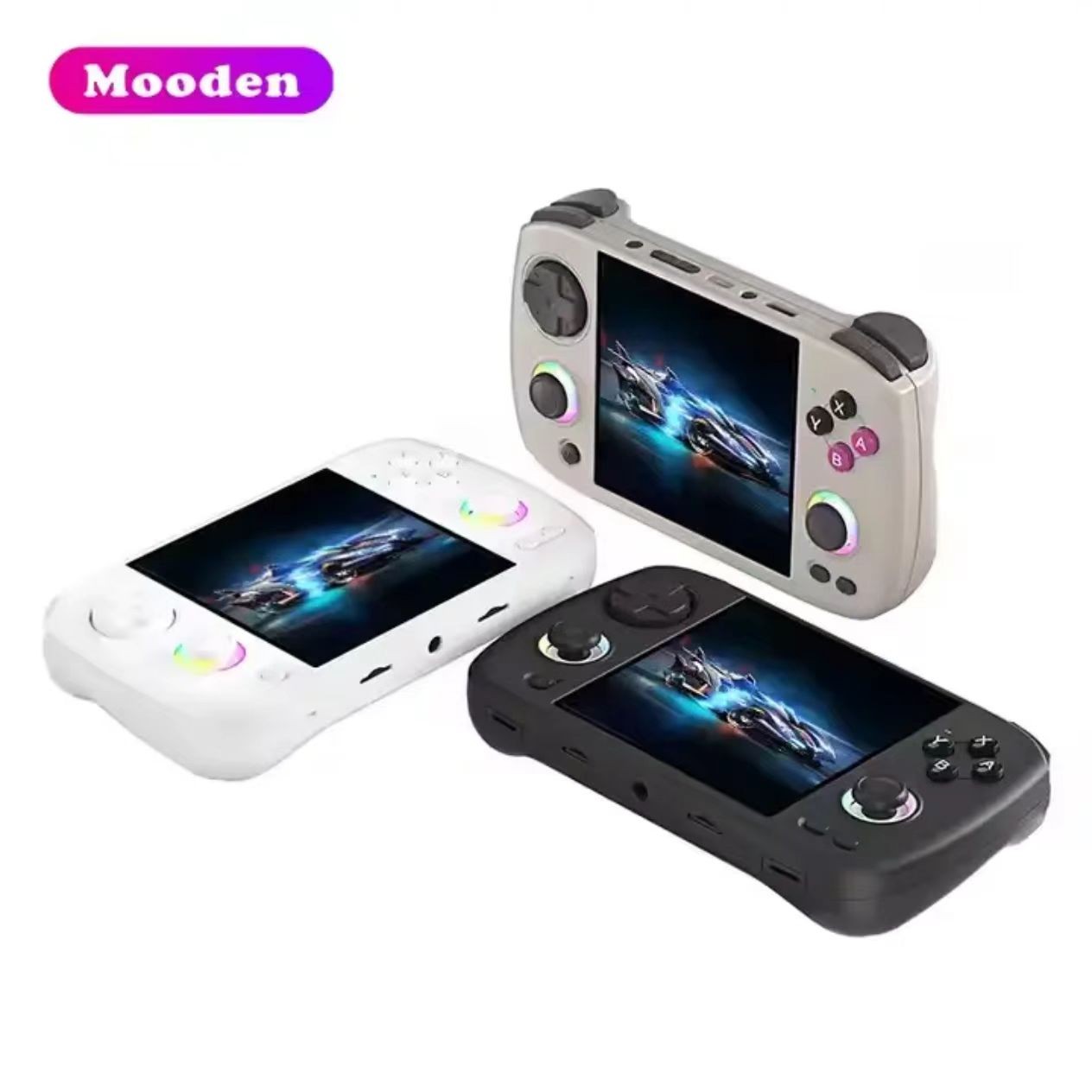 RG CubeXX Black Gray White Anbernic Handheld Game Console 3.95″ IPS Linux 64-bit
