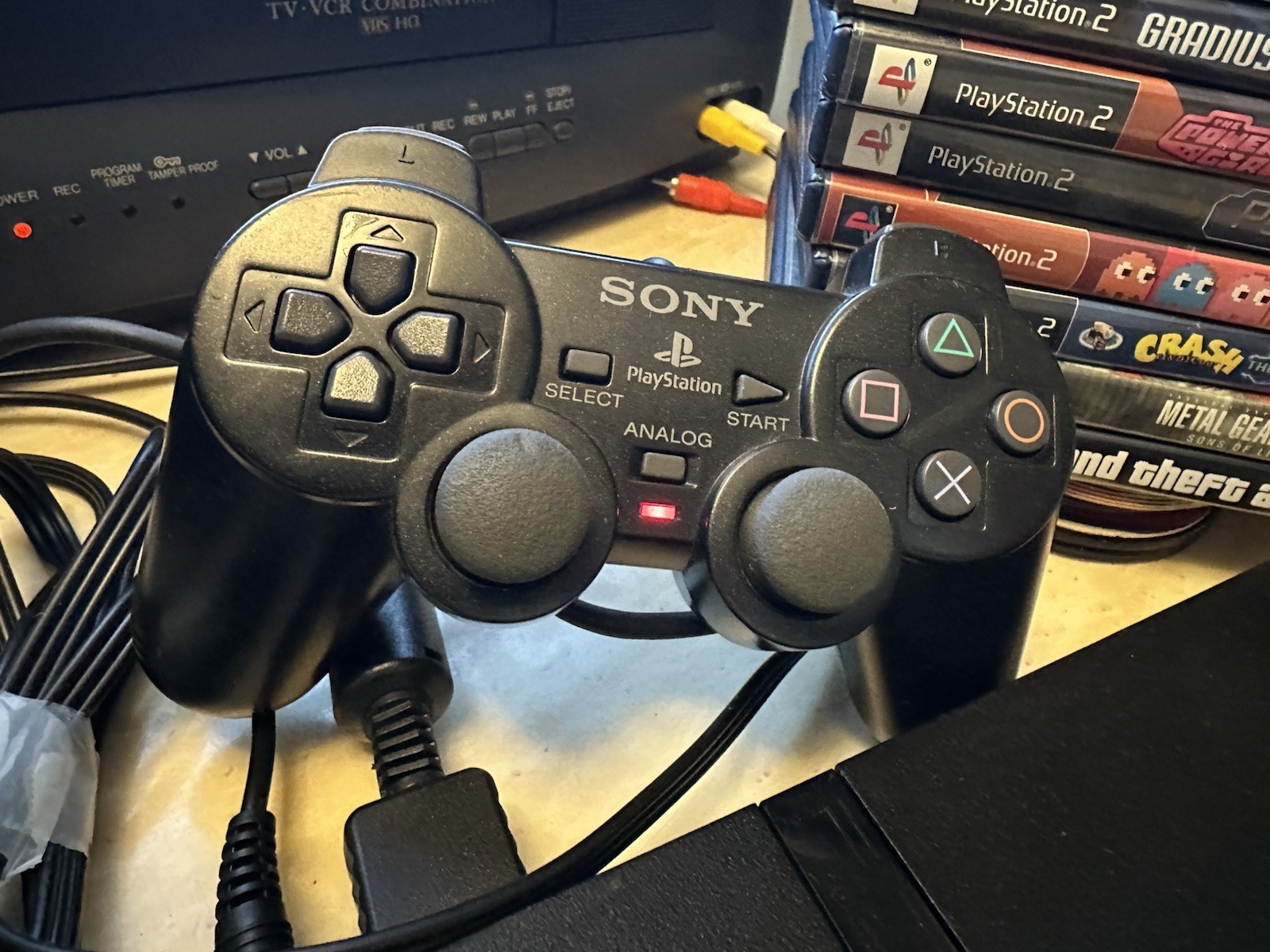 Sony PlayStation 2 PS2 Slim SCPH-75001 Console Bundle Tested Working W/ Games