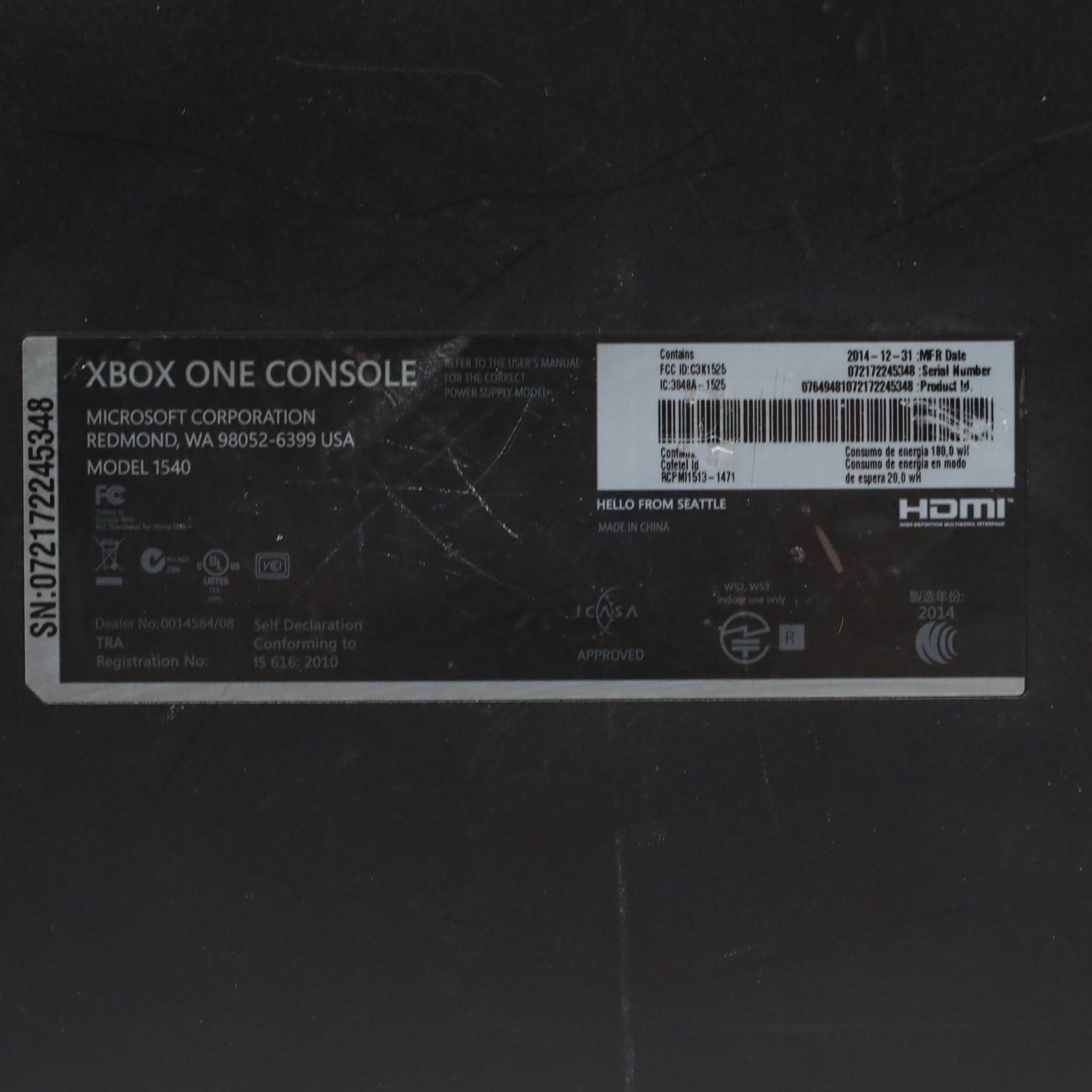 Microsoft Xbox One 1540 500GB Video Game Console – Black (8709)