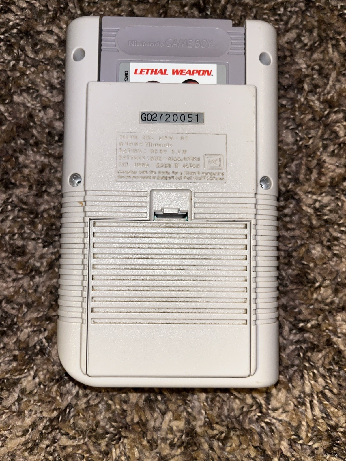 Original 1989 Nintendo GAME BOY Console DMG-01 Powers On Works Bad Display.