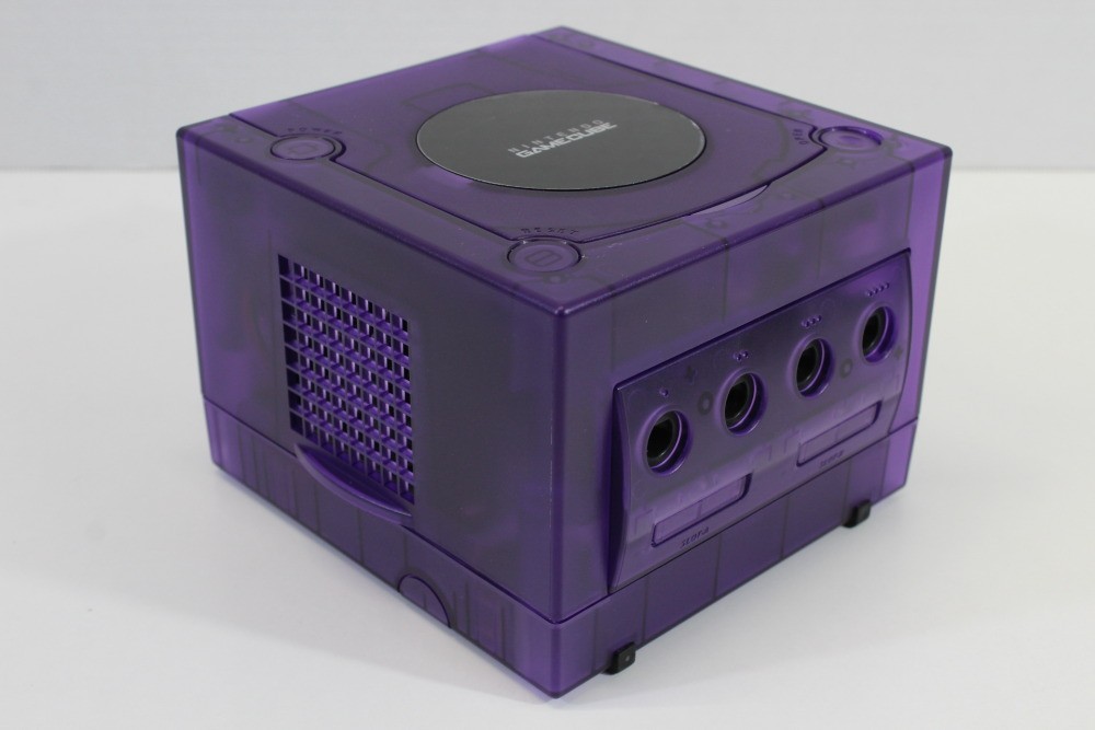 Nintendo Gamecube Console Clear Transparent Purple & AC HDMI NTSC-U/C DOL-001 GC