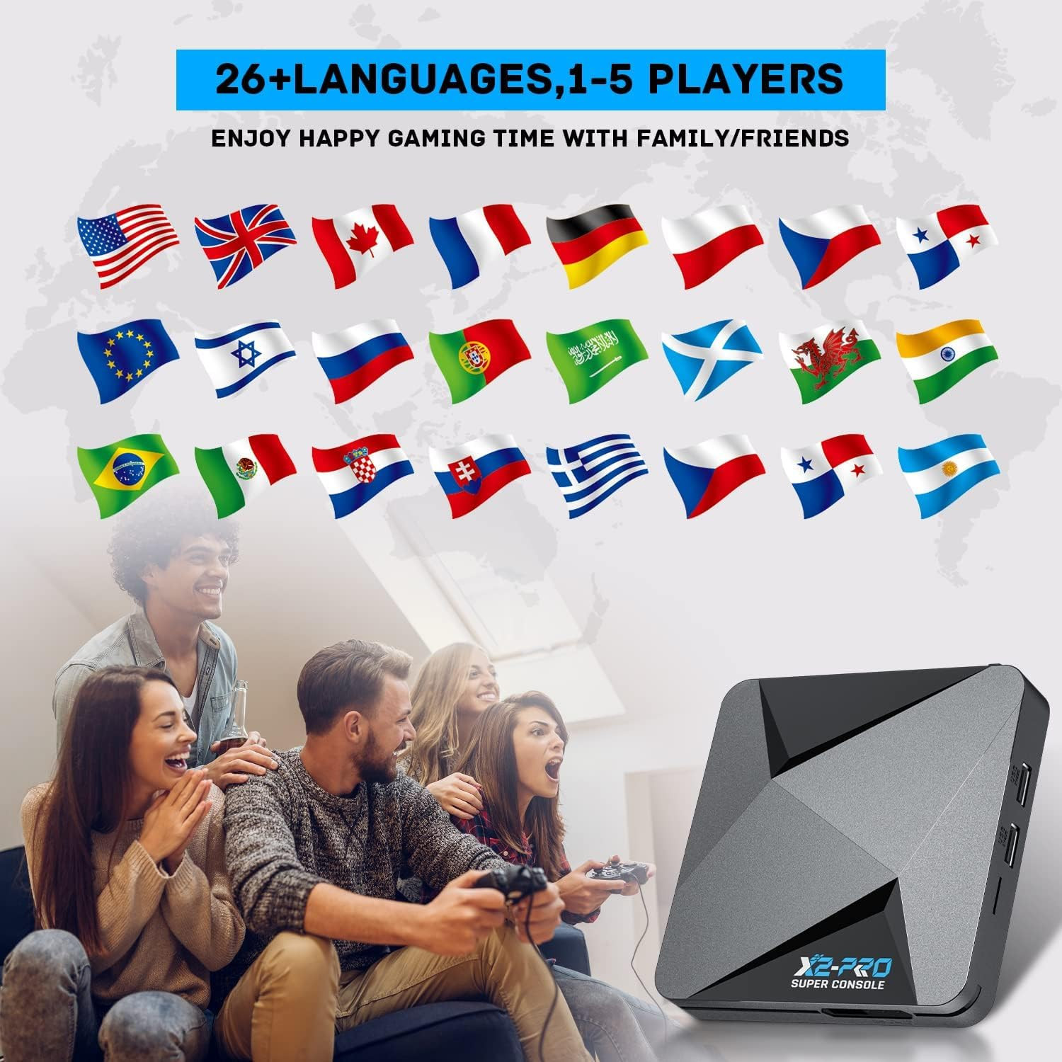 2026 Upgrade Retro Game Console,Super Console X2 PRO Emulator Console with 37,00